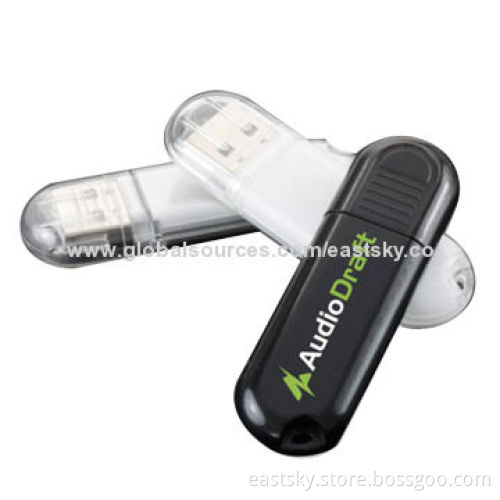 Promotional Thumb Drive with Plastic Cover, Available in 64MB to 32GB Memory Capacity SelectionsNew